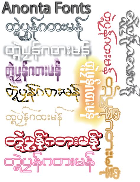 Myanmar IT Resources: Beautiful Burmese Font Style