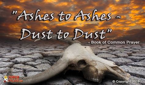 Ashes to Ashes - Dust to Dust (Dark Quote) | HORROR PALACE™