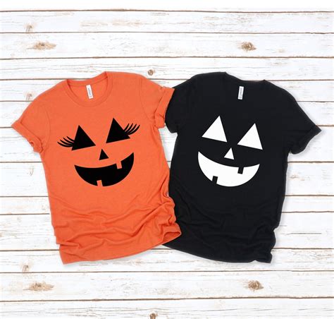 Halloween Couples Shirts T-shirt, Pumpkin Shirts, His & Hers, Matching Shirts, Wedding Gift ...