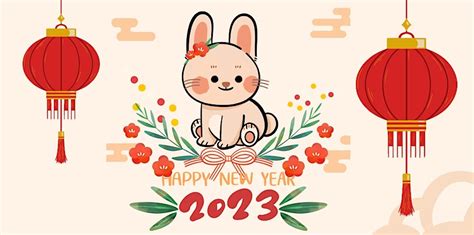 Happy Chinese New Year 2023 Year Of The Rabbit Stock Illustration - Clip Art Library