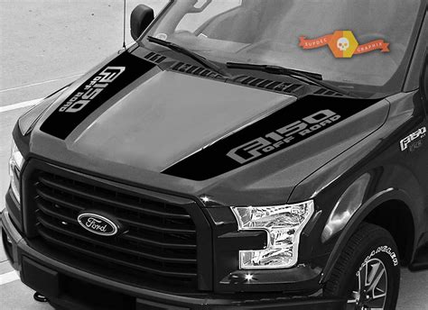 #205 Ford Racing Stripe Decals FORD F-150 & Raptor Hood Graphics 2015-2019 Graphics Decals ...