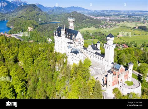 Neuschwanstein castle aerial view hi-res stock photography and images - Alamy