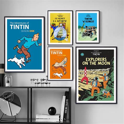 The Adventures Of TinTin Poster Wall Stickers Home Decoration High ...