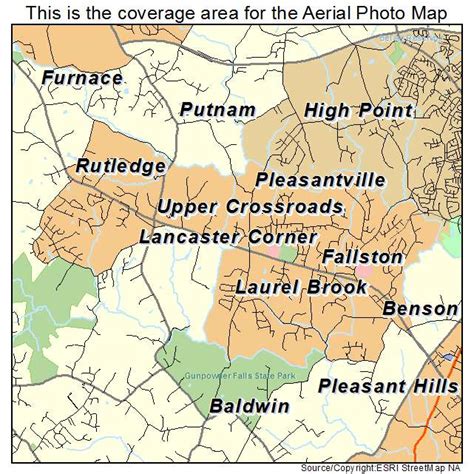 Aerial Photography Map of Fallston, MD Maryland