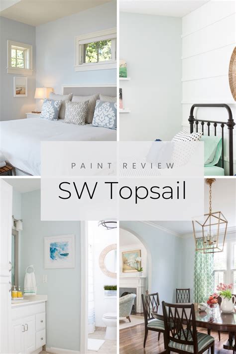 Coastal Blue Paint Color Review - SW Topsail | Light blue grey paint, Blue gray paint colors ...