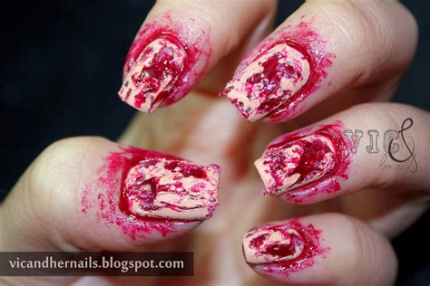 Vic and Her Nails: Halloween Nail Art Challenge - Blood and/or Gore