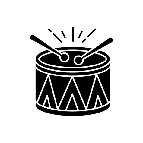 Drum black glyph icon 3639324 Vector Art at Vecteezy