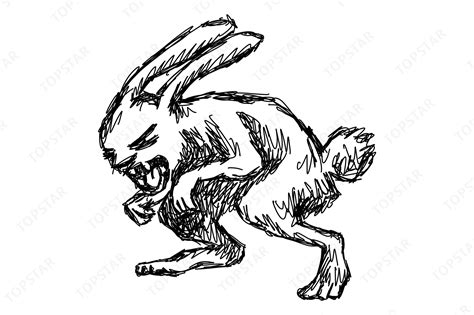 Scary Halloween Animals - Creepy Rabbit Graphic by Topstar · Creative ...