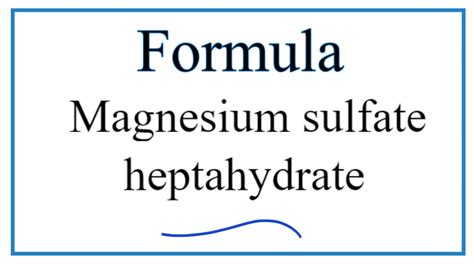 Magnesium Sulfate Structure