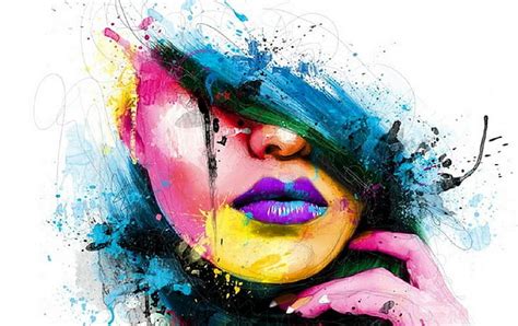 Online crop | HD wallpaper: Beautiful Abstract Face, painting, woman ...