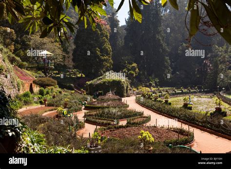 India, Tamil Nadu, Udhagamandalam (Ooty), Botanical Gardens, Italian Garden terrace Stock Photo ...