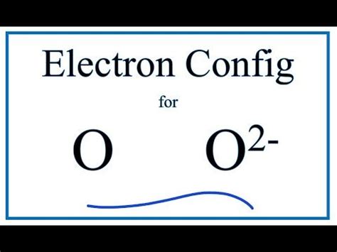 O 2- Electron Configuration (Oxide Ion) | Electron configuration, Electrons, Configuration