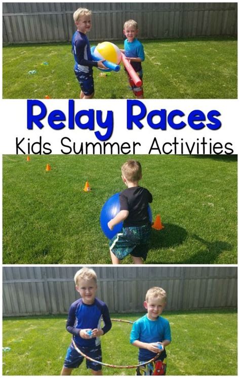 Relay races for kids. Enjoy relay races that involve pool noodles hula ...