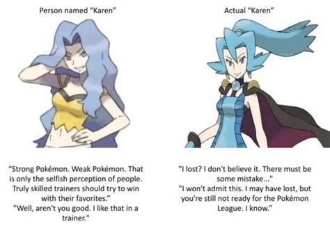 "Person named Karen" VS "Actual Karen" | Karen (Pokemon) | Know Your Meme