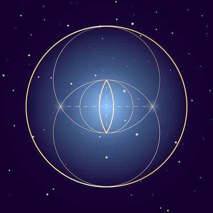 Vesica Piscis Symbol Of Sacred Geometry Vector Element For Design Stock Illustration - Download ...