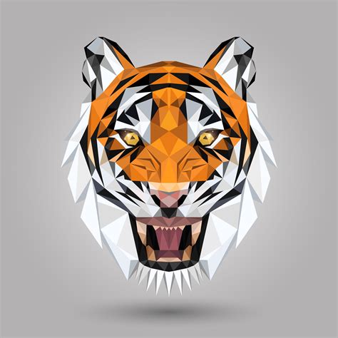 geometric tiger head 640607 Vector Art at Vecteezy