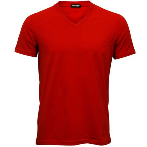 DSquared2 Placed Logo V-Neck T-Shirt Red | DSquared2 T-Shirts | UnderU