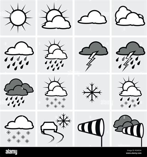 weather symbols Stock Photo - Alamy