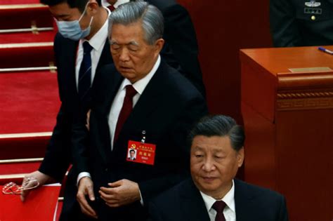 Chinese ex-President Hu Jintao escorted out of party congress ...