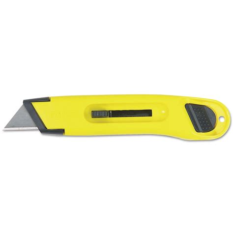 Plastic Light-Duty Utility Knife w/Retractable Blade, Yellow – Office ...
