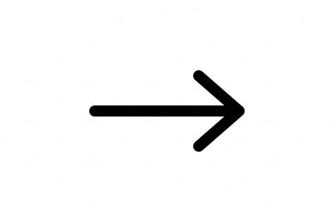 Right Arrow vector icon. Black Arrow | Technology Illustrations ~ Creative Market