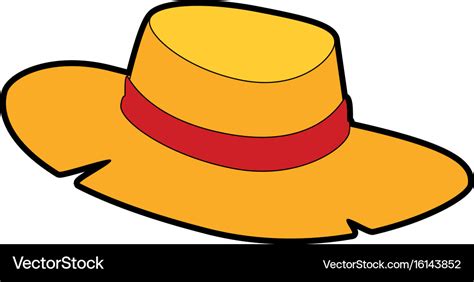 Isolated farmer hat Royalty Free Vector Image - VectorStock