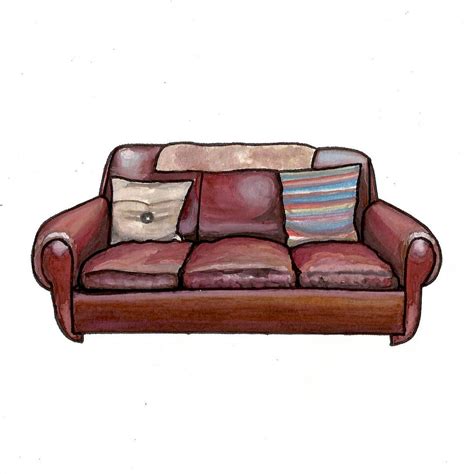 Sheldon's Couch Big Bang Theory Watercolor Print 5x7 TV Couches - Etsy