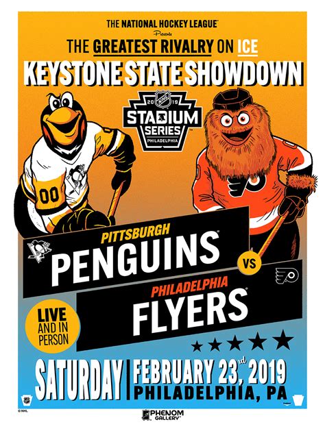 The Art of Ian Glaubinger - Penguins v Flyers: Stadium Series