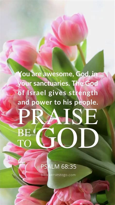 Spring Tulips Psalm 68:35 – Encouraging Bible Verses