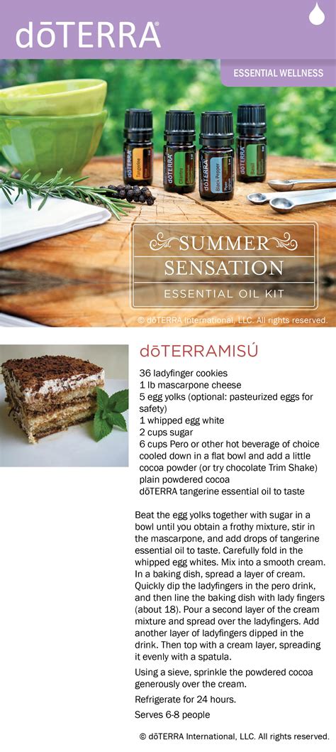 Our take on tiramisu made with dōTERRA tangerine essential oil Cooking With Essential Oils ...