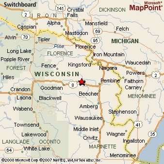 Dunbar, Wisconsin Area Map & More