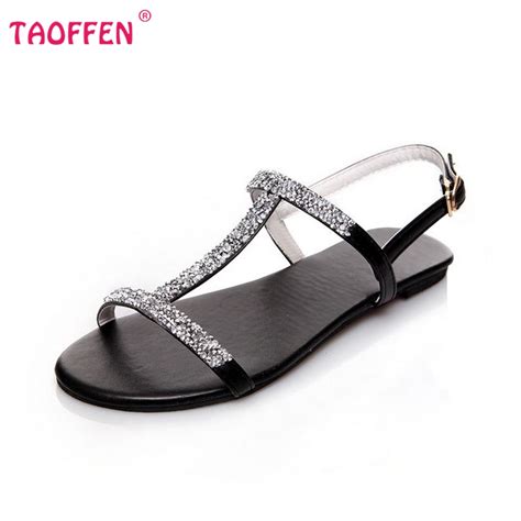 Women Flats Sandals Diamond Flat Shoes Bohemia Woman Sparkling Thong Ladies Beach Sandal Silver ...