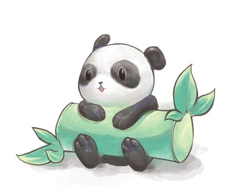 Panda Eating Bamboo Drawing at GetDrawings | Free download