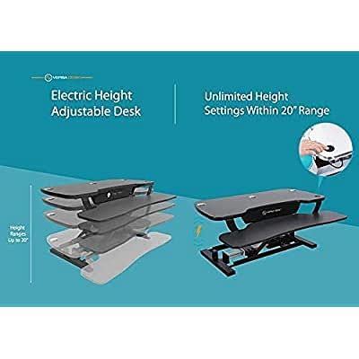 Buy VERSADESK Electric Standing Desk Converter, PowerPro Height-Adjustable Sit Stand Desktop ...
