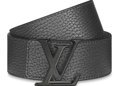 Louis Vuitton Belt Initiales Reversible 40MM Dark Silver in Taurillon Leather with Matte Black-tone