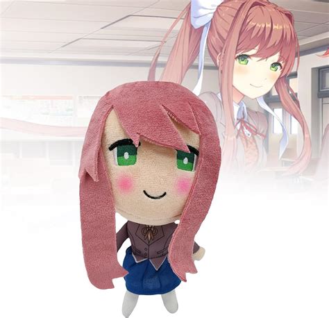 Amazon.com: DDLC Monika Plush Toys 8 inch Doki Anime Game Cute Girl ...