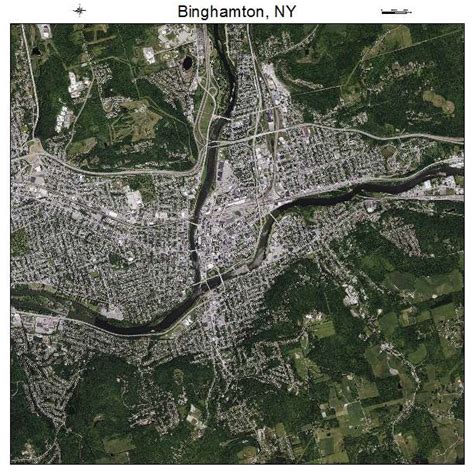 Aerial Photography Map of Binghamton, NY New York