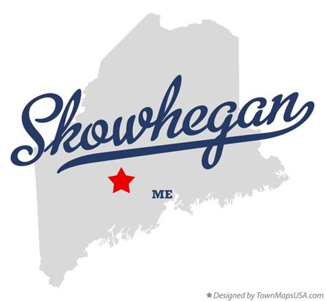 Map of Skowhegan, ME, Maine