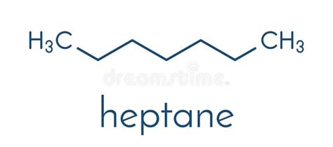 Heptane N-heptane Alkane Molecule. Skeletal Formula. Stock Vector - Illustration of chemistry ...