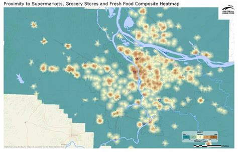 Proximity to Supermarkets, Grocery Stores and Fresh Food Composite Heatmap | clfuture.org
