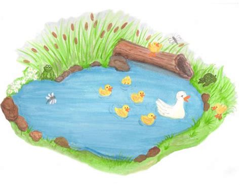 Duck pond clipart - Clipground