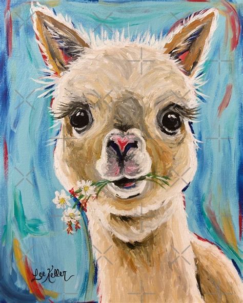 "Alpaca Art" by leekellerart | Redbubble in 2020 | Animal paintings, Art, Animal art