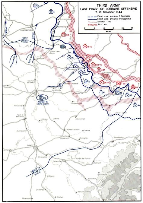 [Map] Map depicting the US 3rd Army's Lorraine Offensive, 3-19 Dec 1944 | World War II Database