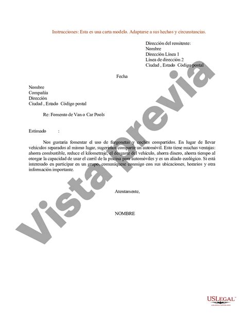 Modelo de carta de estímulo para compartir el automóvil - Modelo Carta | US Legal Forms