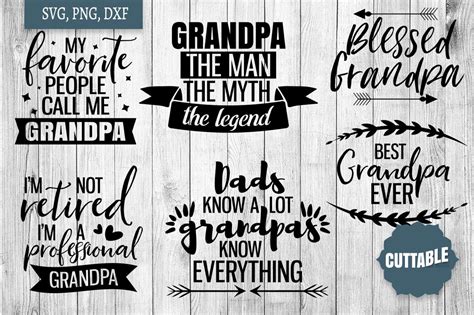 Grandpa quote SVG bundle, Grandpa love quote cut file pack (218204) | SVGs | Design Bundles