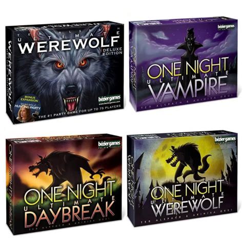 One Night Ultimate Werewolf Cards Collection Board Game Alien Super Villains Edition Deck For ...