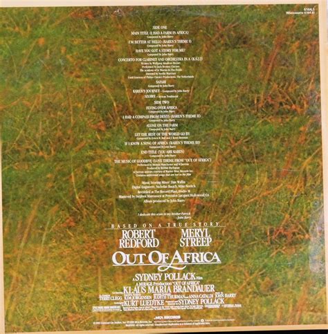 Out Of Africa (Music From The Motion Picture Soundtrack) | Just for the Record