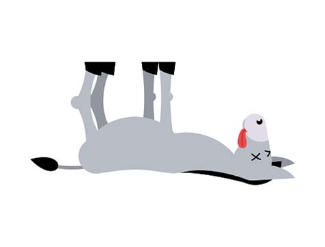 Dead Donkey Animal Is Dead Corpse Jackass Isolated Stock Illustration - Download Image Now - iStock