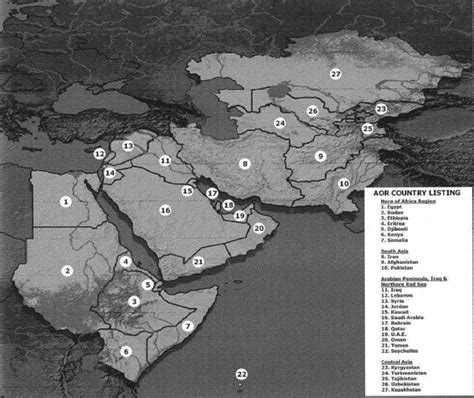 Map of the CENTCOM area of responsibility. 16 | Download Scientific Diagram