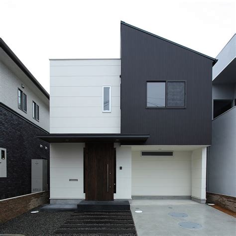 Black & White | White exterior houses, House designs exterior, Villa design